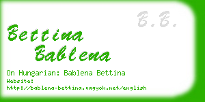bettina bablena business card